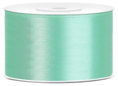 Obrázok produktu pre Saténová stuha mentolová 25 m široká 38 mm