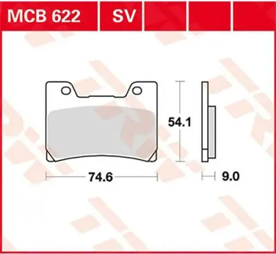 Immagine prodotto di Set di pastiglie freno TRW MCB622SV FZR600 4MH