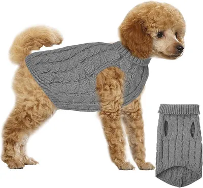 Warme Hunde- und Katzenpullover für den Winter - Strickoberbekleidung für kleine und mittelgroße Haustiere