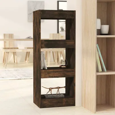 Produktbild von vidaXL Bücherregal/Raumteiler Räuchereiche 40x30x103 cm Holzwerkstoff - Bücherregal - Bücherregale - Bücherschrank - Lagerregal