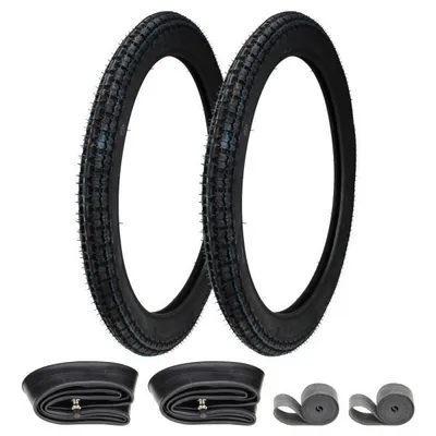 Immagine prodotto di 2x pneumatici Kenda K252 2.50-19 41P TT + camera d'aria + rim tape | Robusti pneumatici da moto per un'aderenza ottimale