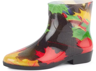 Image de Ladeheid Femmes Bottes courtes en caoutchouc Bottines multicolores Chaussures de pluie imperméables avec motif LAZT201802 (motif-19, 40 UE)