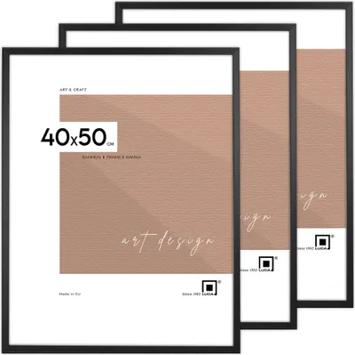Immagine prodotto di LUCA® Frames, FDM, set di 3 cornici, colore nero, 40x50 cm