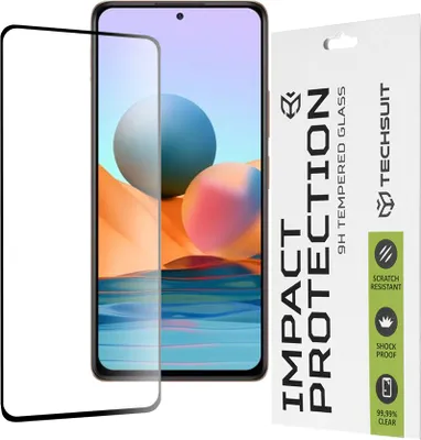 Obrázok produktu pre Techsuit 111D Full Cover / Full Glue Glass tvrdené sklo pre Xiaomi Redmi Note 10 Pro / Note 10 Pro Max – čierne (Black)