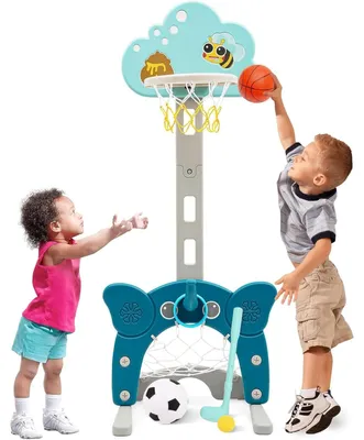 4-in-1 Basketballständer, höhenverstellbar, für drinnen & draußen