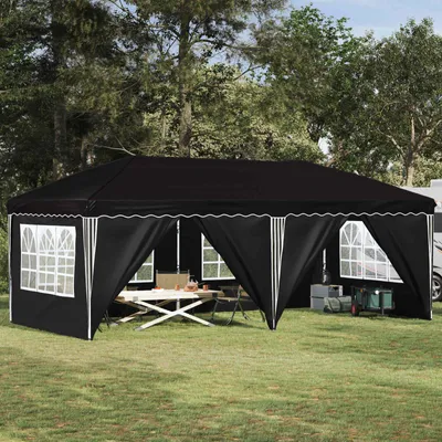 Produktbild von Pop-up Partyzelt 575 x 288 x 245 cm Schwarz - Pavillons & Partyzelte DE791