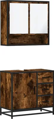 Zdjęcie produktu dla VidaXL 3300927, Dąb, Metal, Drewno, 60 kg, 650 mm, 330 mm, 600 mm