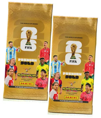 Produktbild von Fifa World Cup 2026 Adrenalyn XL - WM Trading Cards Karten - 2 Premium Gold Pack
