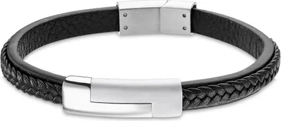 Produktbild von Lotus Style Herren Armband schwarz LS1965-2/1 Leder Edelstahl