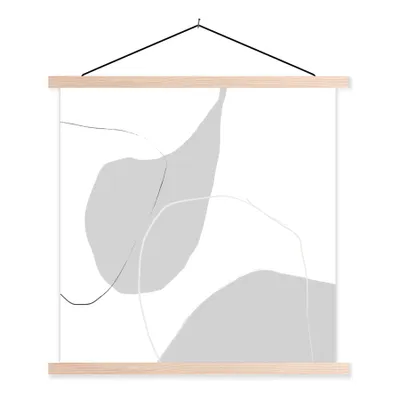 Produktbild von MuchoWow® Textilposter Pastell - Abstrakt - Design 40x40 cm mit holzfarbenen Rahmen - Posterleiste