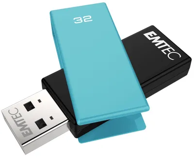 Image de Emtec C350 Brick 2.0 lecteur USB flash 32 Go USB Type-A Noir, Bleu
