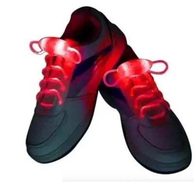 Produktbild von Rote LED-Schnürsenkel – Leuchtende Schnürsenkel – LED-Licht – Leuchtende LED-Schnürsenkel – 80 cm – trendige Schnürsenkel – Disco-Schnürsenkel – CHPN