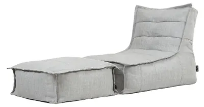 Imagen del producto de Juego de sillón y reposapiés cómodo y portátil