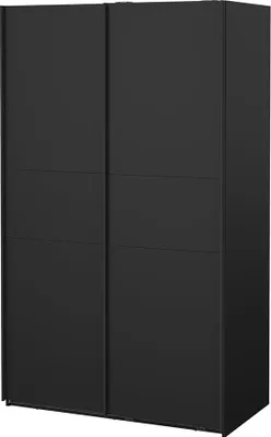 Produktbild von Como Schiebetürenschrank 2 Türen 120x200cm matt schwarz.