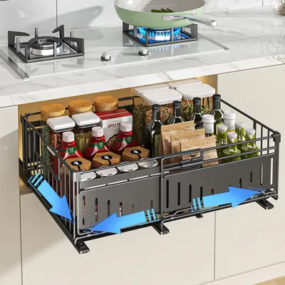 Image de Omgoods - Organisateur de cuisine extensible avec étagères en métal