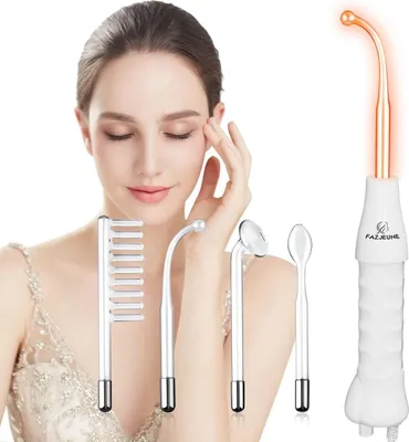 Produktbild von Hochfrequenzstab Gesicht - Hochfrequenz Gerät Gesichtsmassagegerät für Aknebehandlung – Hautstraffung – Faltenreduzierung - Hauttherapiegerät