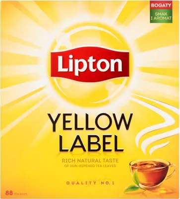 Zdjęcie produktu dla Lipton Yellow Label Herbata Czarna 176 G (88 Torebek)