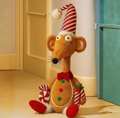 Image de Décoration de Noël en peluche, en forme de souris, pour enfants