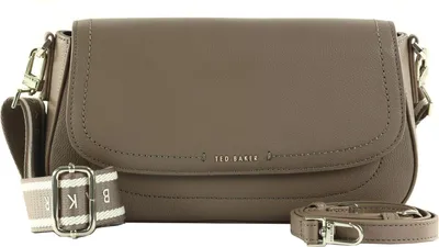 Produktbild von Ted Baker Leder Umhängetasche Louiize Webbing Leather Flapover Crossbody Bag Taupe