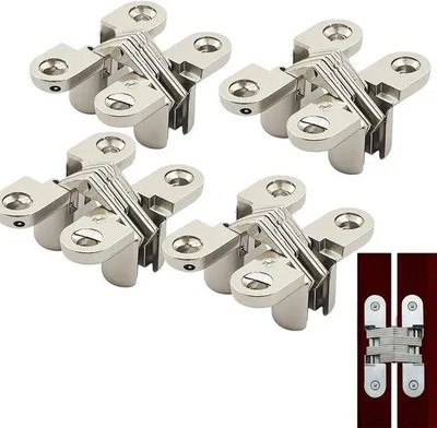 Obrázek produktu pro Ekologická sada dřevěných pantů pro nábytek a dveře - 4 kusy - 43 mm x 17 mm x 17,6 mm
