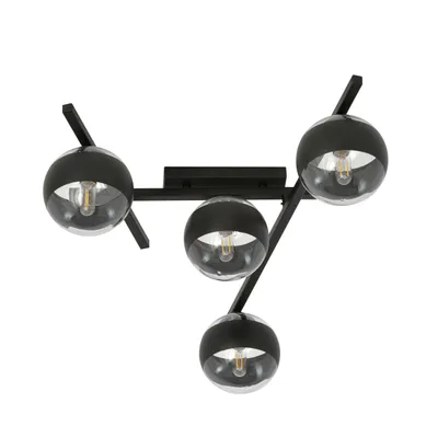 Zdjęcie produktu dla Lampa sufitowa Emibig 4xE14 40W SMART 4 BLACK/STRIPE 1105/4
