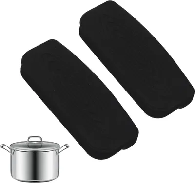 Produktbild von Hitzebeständige Silikon-Heißgriffhalter und Topfgriffhalter für Gusseisenpfannen, Bratpfannen, Töpfe und Milchpfannen