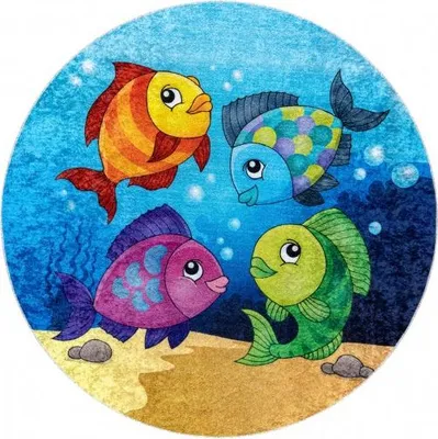 Zdjęcie produktu dla 100x100 (średnica) koło Dywan dziecięcy Junior 51594.801 Ocean