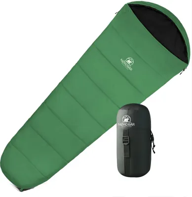 Produktbild von NORDBÄR® Ultraleichter Mumienschlafsack Sommer grün