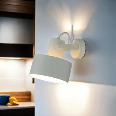 Immagine prodotto di Faretto da parete E27 in metallo bianco lampada da parete industriale lampada da lettura