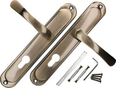 Zdjęcie produktu dla KOTARBAU Klamka drzwiowa 72 mm PZ Klamka drzwiowa Patin Okucie drzwiowe Klamka drzwiowa Zestaw klamek z długim szyldem Zestaw klamek drzwiowych Drzwi wewnętrzne Drzwi zewnętrzne Klamka okucie drzwiowe