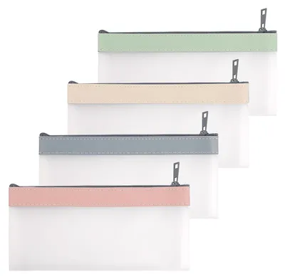 Produktbild von 4-teiliges Set aus transparenten Etuis, superweichem TPU-Etui mit Reißverschluss, transparentem Kosmetiktäschchen und wasserdichter Aufbewahrungstasche für Schrein.