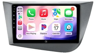 Immagine prodotto di Lettore multimediale per auto, touchscreen, controllo da volante, compatibile con SEAT Leon 2 MK2 dal 2005 al 2012, guida a sinistra, senza fili, con memoria G5, 4G e 64G