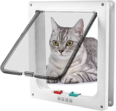 Image de Chatière avec aimant à 4 voies et puce électronique - Idéal pour les animaux domestiques