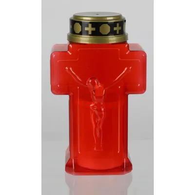Image de 24x LED Bougies funéraires rouge verre Bougies Lumière Cimetière Bijoux Lanterne Décoration