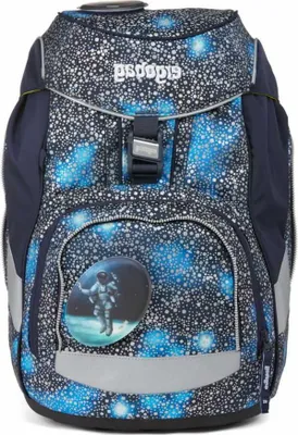 Image de ergobag sac d'école Pack Super Reflex Glow-Edition Schoolbag Set 6 pièces Bär Anhalter durch die Galaxis bleu