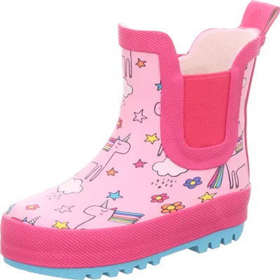 Produktbild von Sneakers Kinder-Gummistiefel Einhörner Pink-Mehrfarbig, Farbe:rot, EU Größe:22