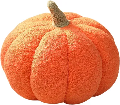 Pompoenkissen 23 cm, Halloween Dekokissen, 3D Kürbiskissen