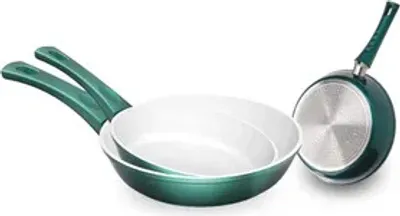 Produktbild von Genius Cerafit Fusion Bratpfannen-Set Induktions-Pfannen 3 tlg mit kratzfester Antihaft-Beschichtung ohne Fett und Öl; A24633