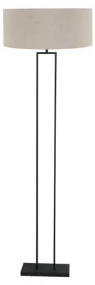 Immagine prodotto di Steinhauer - lampada da terra - Stang - nero - lino metallo - Ø 50cm - E27 - 3852ZW