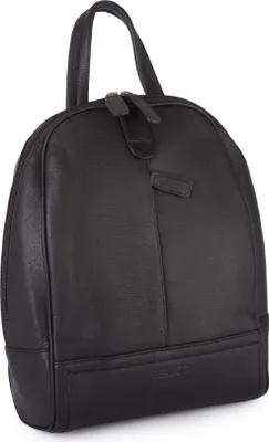 Produktbild von Bellugio Damen Rucksack Echtleder Reißverschluss Diebstahlschutz 31 cm Schwarz