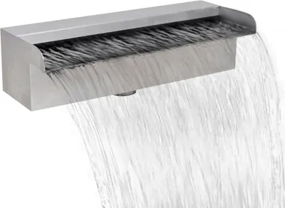 Obrázok produktu pre The Living Store Bazénová fontána s vodopádom Obdĺžniková fontána z nehrdzavejúcej ocele 30 cm