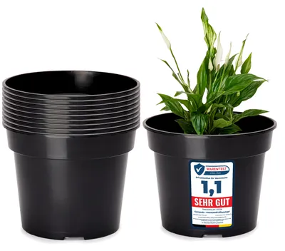 Produktbild von Garronda Blumentopf GD-0025 (10 Stück - Schwarz, ⌀ 31cm H=24cm)