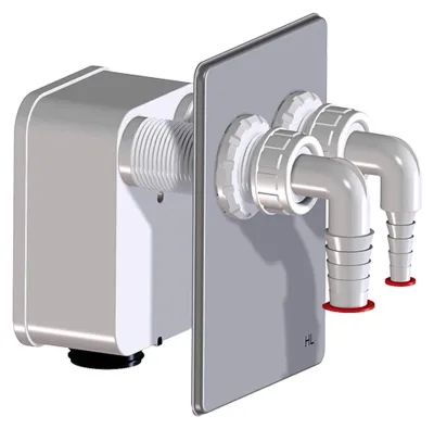 Immagine prodotto di Hutterer & Lechner HL4000.2 Set completo doppio raccordo per sifone da incasso per lavatrice HL4000.0, 1 pz.