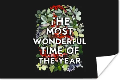 Produktbild von MuchoWow® Poster Pflanzen - Blumen - Zitate - Weihnachten 120x80 cm - Bilder