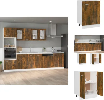 Obrázek produktu pro vidaXL Spodní skříňka kouřový dub 60x46x81,5 cm materiál na bázi dřeva - Kuchyňské skříňky