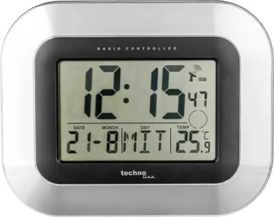 Obrázok produktu pre Technoline WS 8005, Digitálny budík, Čierna, Strieborná, AA, 226 mm, 180 mm, 30 mm