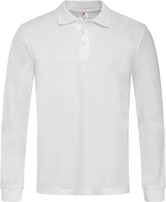 Produktbild von Stedman ST3400 | Herren Longsleeve Poloshirt 100 - Farbe: White - Größe: XXL