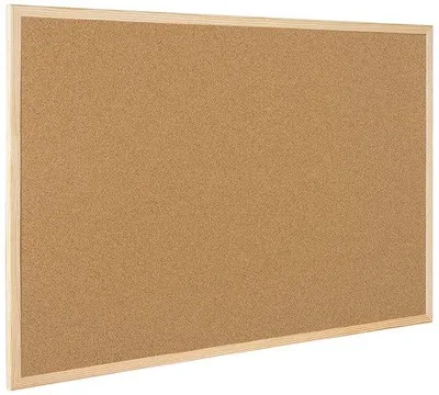 Produktbild von Famanu Korktafel mit Rahmen aus Kiefernholz - 40 x 30 cm