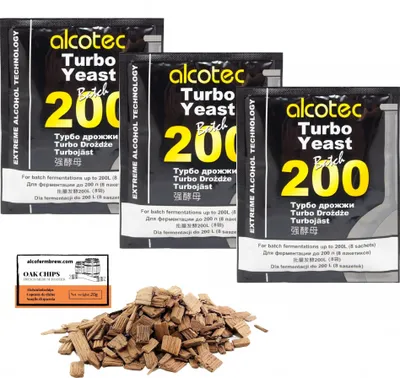Produktbild von 3 x Alcotec Turbohefe - Batch 200 Alkohol Brennhefe, Gärhefe, Wodkahefe, Turbo Hefe, Wodka Hefe