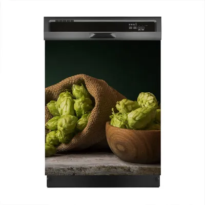 Produktbild von Aufkleber sticker 60x70 cm Dekorative folie Spülmaschine - Fass Bier und Hopfen